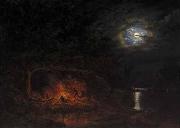 Cornelius Krieghoff In Camp at Night Germany oil painting artist